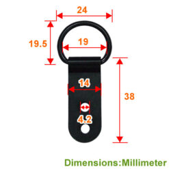 Alternative view of 重力型 相框掛勾 D環吊勾 畫框吊環-雙片-雙孔- 黑鎳色  QD1438BL
