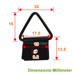 Alternative view of 相框掛勾 三角環吊勾 畫框吊環-雙片-單孔 15x13.5mm- 黑色  QD1513BL