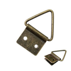 相框掛勾 三角環吊勾 畫框吊環-雙片-雙孔 15x14mm- 青古銅色 QD1514BK