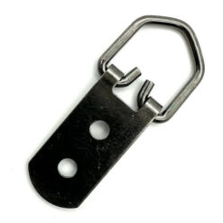 高重力型 相框掛勾 D環吊勾 畫框吊環-雙片-雙孔- 黑鎳色  QD1637BL