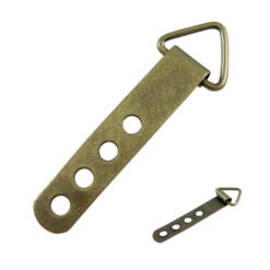 相框掛勾 三角環吊勾 畫框吊環-單片-四孔 7x33.5mm- 青古銅色 QS0733BK