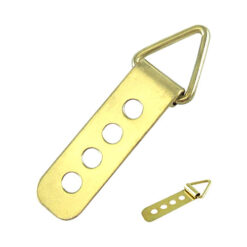 相框掛勾 三角環吊勾 畫框吊環-單片-四孔 9x30mm- 青銅金色 QS0930YG