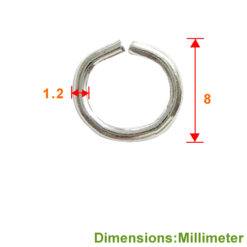 Alternative view of ★特價★ SB1208 C圈 1.2 x 8 mm 單圈  - 鎳色 SB1208NI