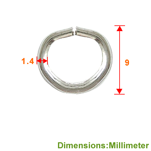 ★特價★ SB1409 C圈 1.4 x 9 mm 單圈 - 鎳色 SB1409NI 2 ★特價★ SB1409 C圈 1.4 x 9 mm 單圈 - 鎳色 SB1409NI:圖片 2