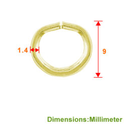 Alternative view of SB1409 C圈 1.4 x 9 mm 單圈 - 青銅金色 SB1409YG