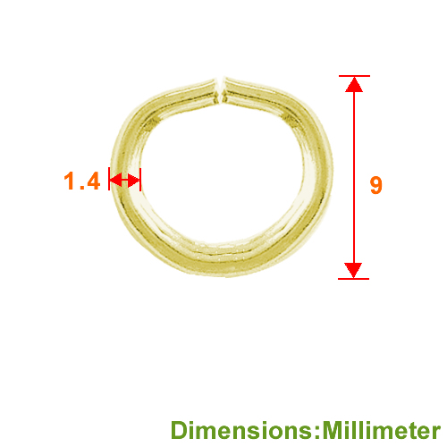 SB1409 C圈 1.4 x 9 mm 單圈 - 青銅金色 SB1409YG 2 SB1409 C圈 1.4 x 9 mm 單圈 - 青銅金色 SB1409YG:圖片 2