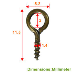 Alternative view of 12mm 青古銅色羊眼螺絲 | DIY 飾品與相框吊掛五金 | 專業批發 XS120BK