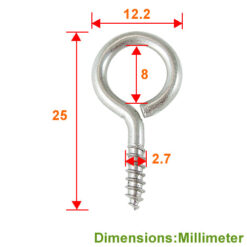 Alternative view of 25mm 鍍鎳羊眼螺絲 | DIY 飾品與相框吊掛五金 | 專業批發 XS250NI
