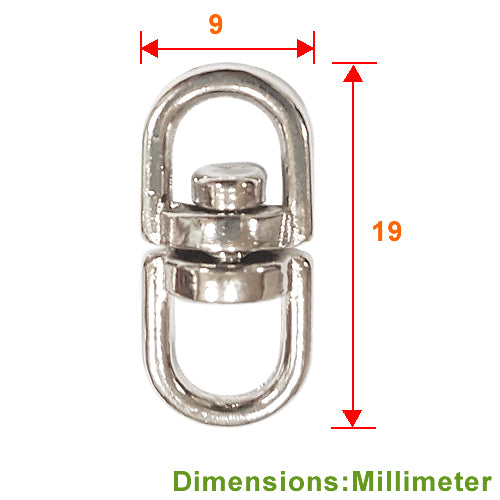 KD019 鑰匙扣環+雙轉+羊眼 旋轉扣 龍蝦扣 鏈條鑰匙扣 - 鎳色 KD019NI 3 KD019 鑰匙扣環+雙轉+羊眼 旋轉扣 龍蝦扣 鏈條鑰匙扣 - 鎳色 KD019NI:圖片 3