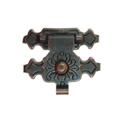 箱盒鎖扣 日本菊 小 箱扣- 紅古銅色 YA017BR