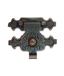 箱盒鎖扣 日本菊 小 箱扣- 紅古銅色 YA017BR