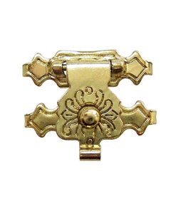 箱盒鎖扣 日本菊 小 箱扣- 青銅(金)色 YA017YG