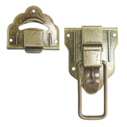 Alternative view of 仿古 特大 海盜箱扣 - 咖啡古色 YA908CF