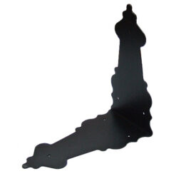 海盜箱/櫥櫃大封角 厚1.5mm - 黑色  YB101BL