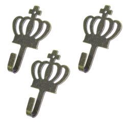 鄉村風 皇冠掛勾 (一包3支) - 青古銅色 YD610BK