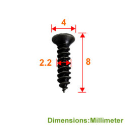 Alternative view of 平頭 8mm 木螺絲- 黑色 YF080BL