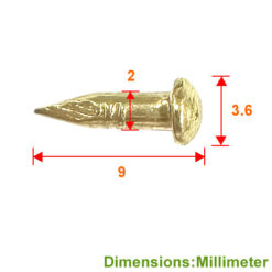 Alternative view of 鐵釘 半圓頭/丸頭 7.5mm- 青銅金色- YN075YG
