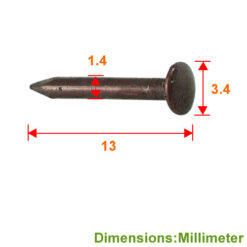 Alternative view of 鐵釘 半圓頭/丸頭 12mm- 紅古銅色- YN120BR