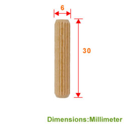 Alternative view of A級 木榫 6x30mm - 山毛櫸  YW506WD