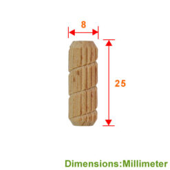Alternative view of A級 螺旋式木榫 8x25mm - 山毛櫸  YW508WD_25
