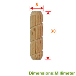 Alternative view of A級 木榫 8x30mm - 山毛櫸  YW508WD