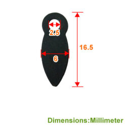 Alternative view of 舌片- 薄鐵 小 16.5x6mm - 黑色  YY009BL