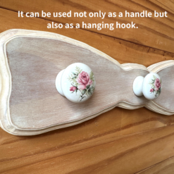 陶瓷把手 櫥櫃把手 抽屜把手 家具把手 鄉村風玫瑰 219 白色 Ø 37mm 陶瓷把手 HP219WH 6 hp143 hook